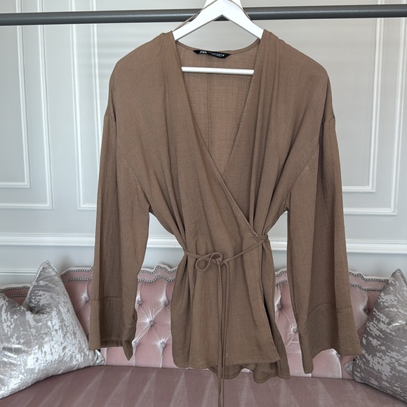 NWOT ZARA RUSTIC WRAP KIMINO SIZE LARGE - Picture 14 of 17